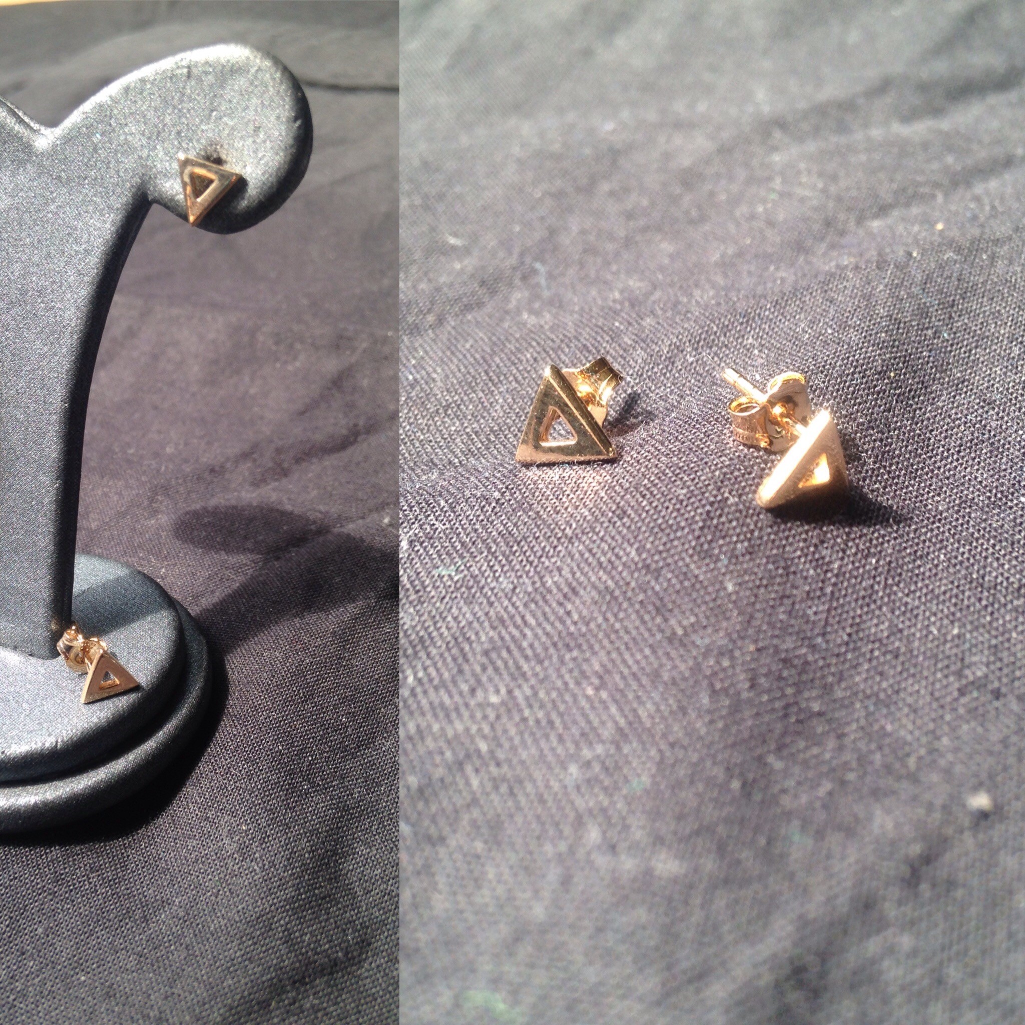 Earrings Music Key in silver yellow gold plated