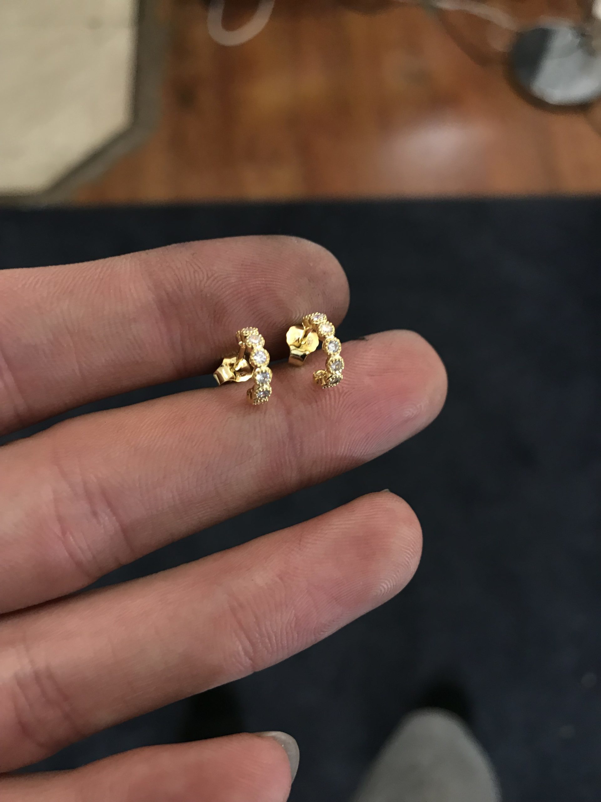 Earrings mini creole Ethnic in silver