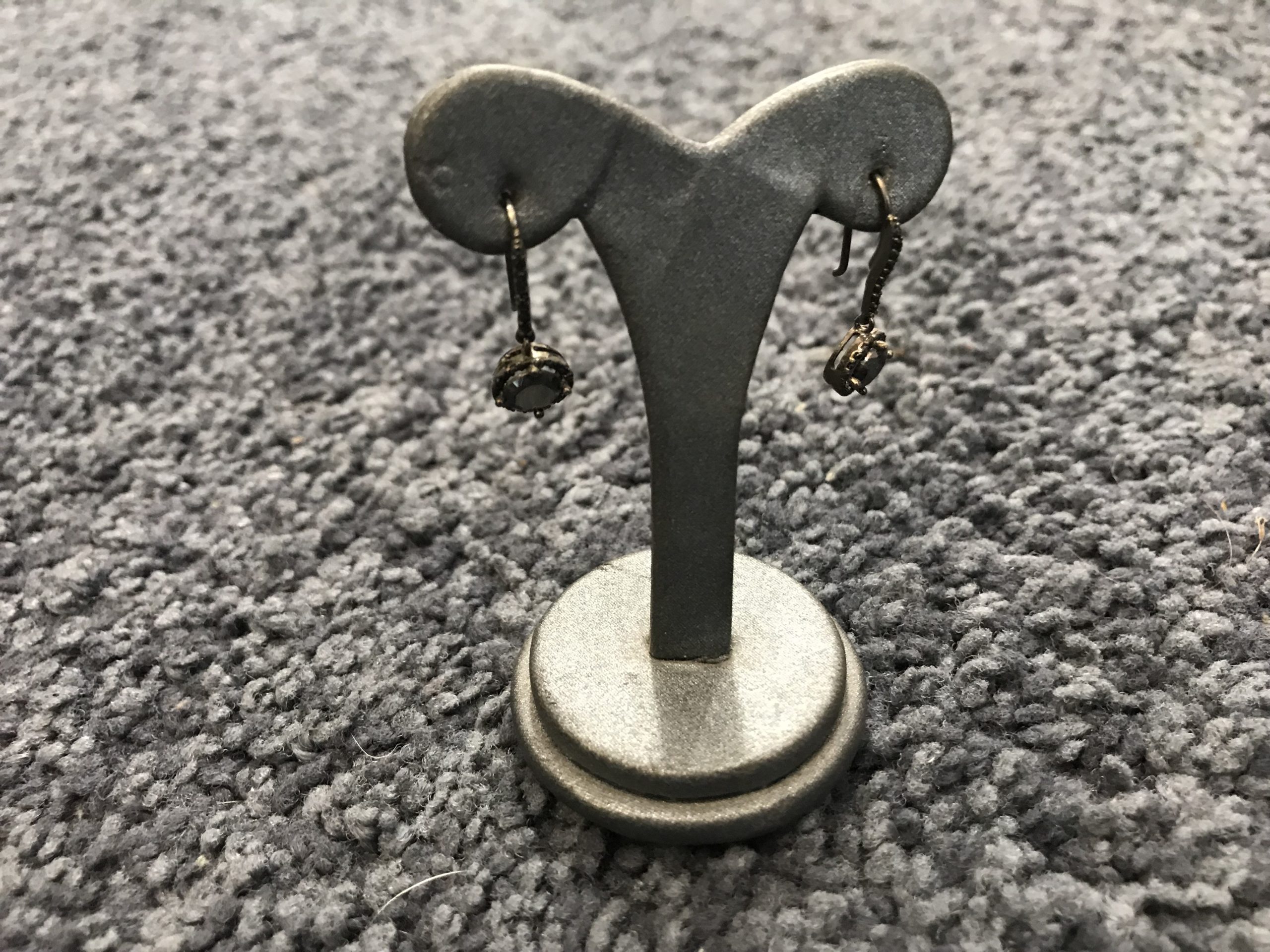 Earrings mini creole multi drop set by zirconium in silver
